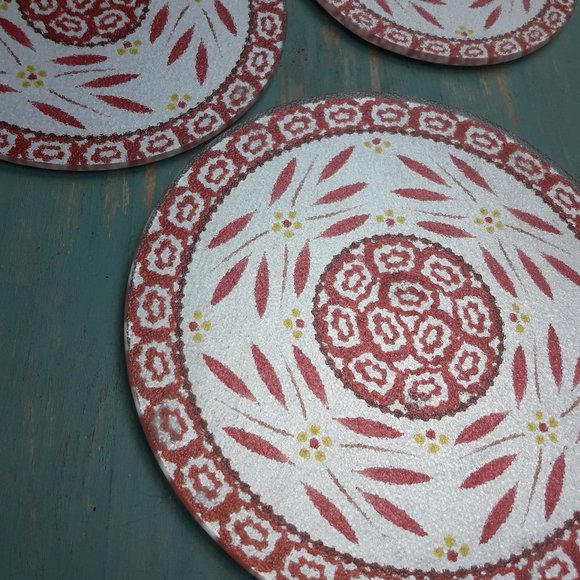 Glass Trivets Hot Pads Vintage Set of 3 Mid Century Modern Kitchen Ware Decor - Picture 9 of 15